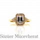 Yanı Taşlı Baget Altın Yüzük