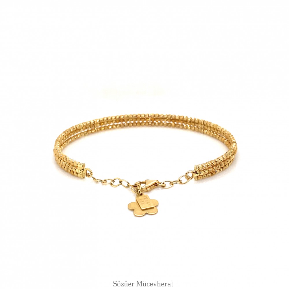 Üç Sıra Sarı Altın Kelepçe