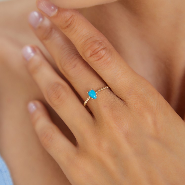 FİRUZE ALTIN YÜZÜK