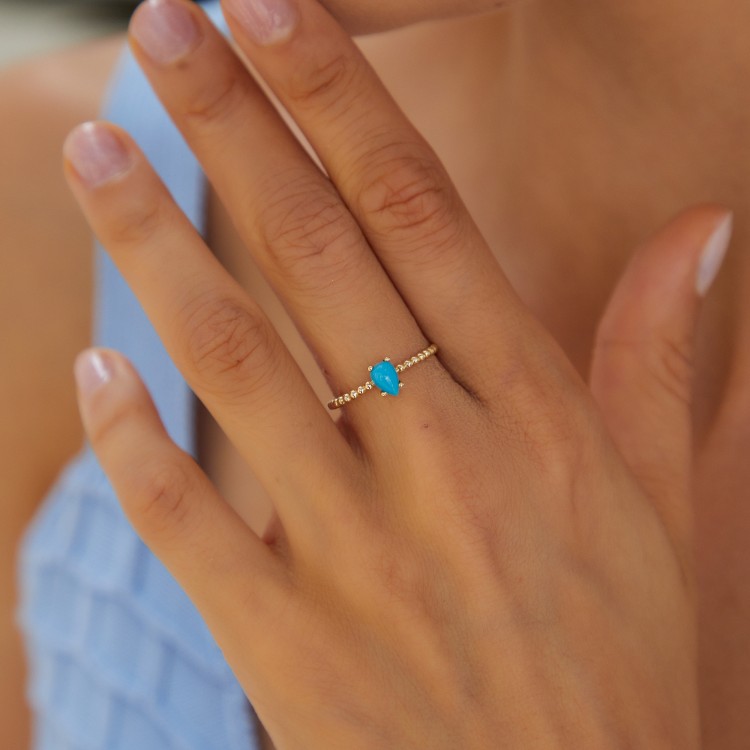 FİRUZE ALTIN YÜZÜK