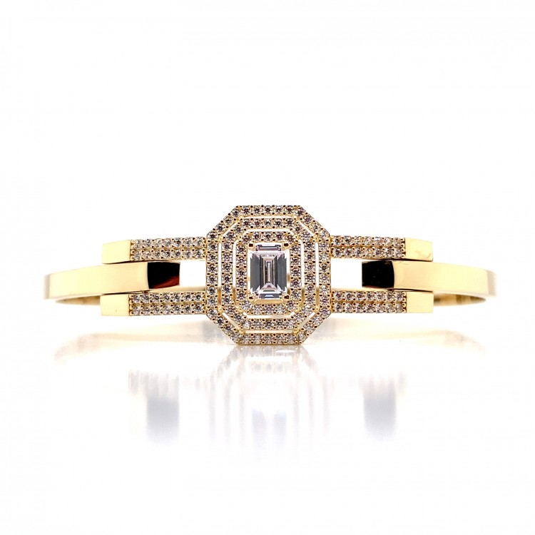 Çift Kollu Baget Sarı Altın Kelepçe