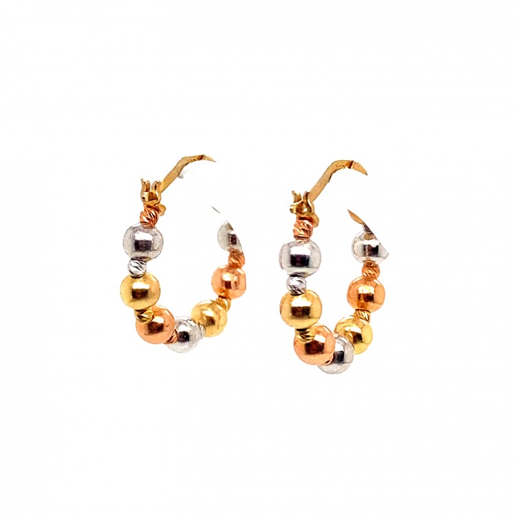 Altın Toplu Halka Altın Küpe