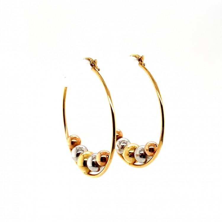 Altın Toplu Halka Altın Küpe