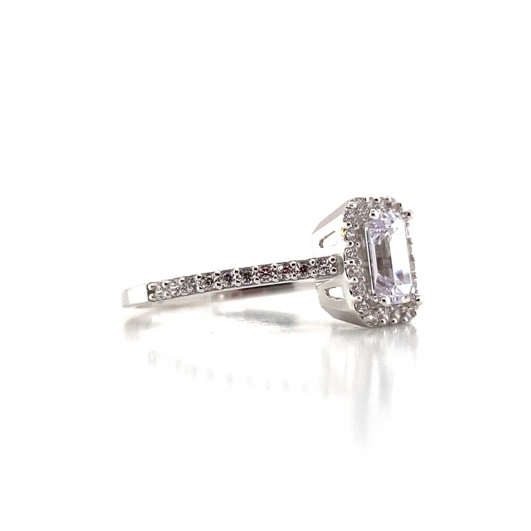 Yanı Taşlı Baget Altın Yüzük