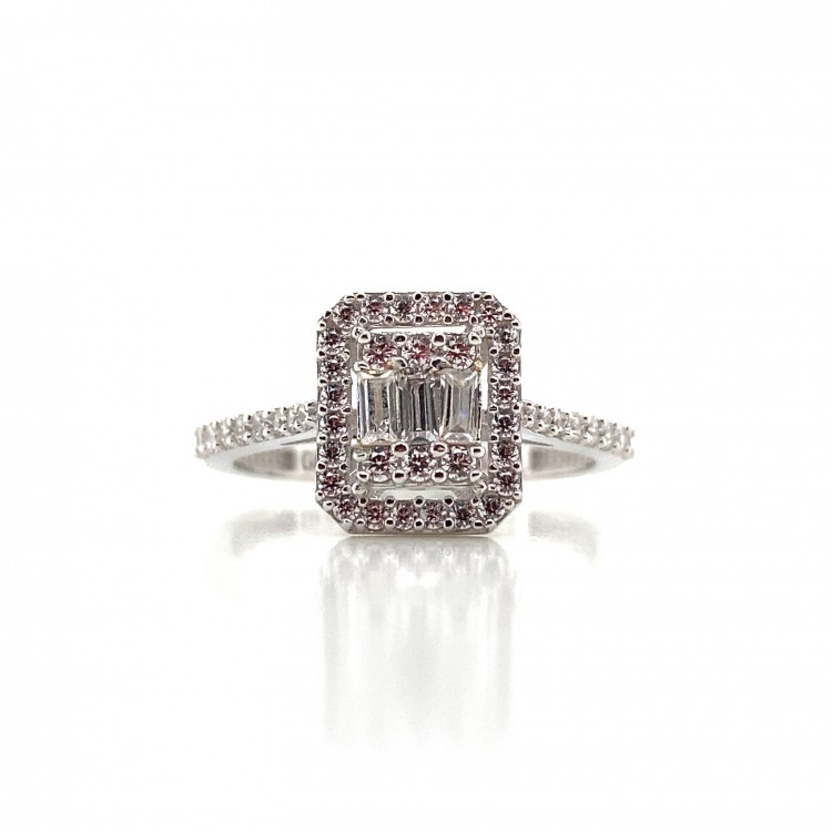 Yanı Taşlı Baget Altın Yüzük