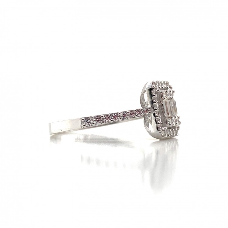 Yanı Taşlı Baget Altın Yüzük