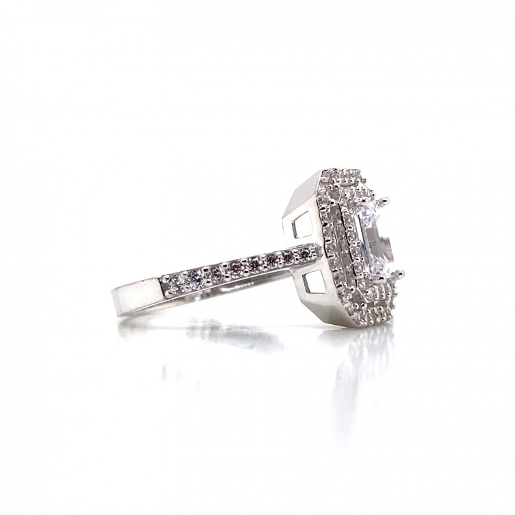 Yanı Taşlı Baget Altın Yüzük