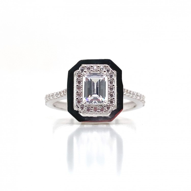 Yanı Taşlı Baget Altın Yüzük